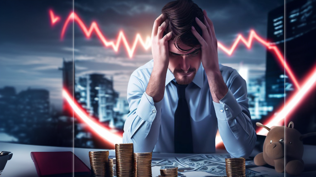 a person stressed about economic crises