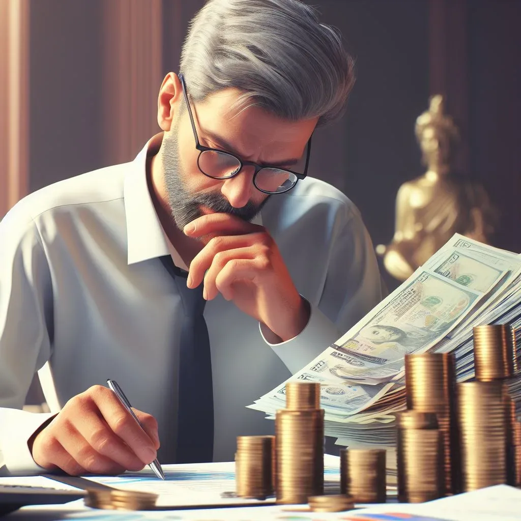 a man trying to plan budget